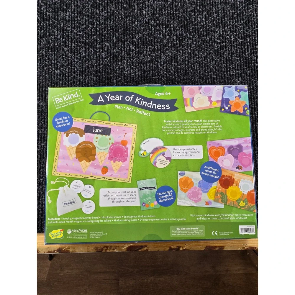 Peaceable Kingdom A Year of Kindness Magnetic Activity Board Set‎ Ages 6+
